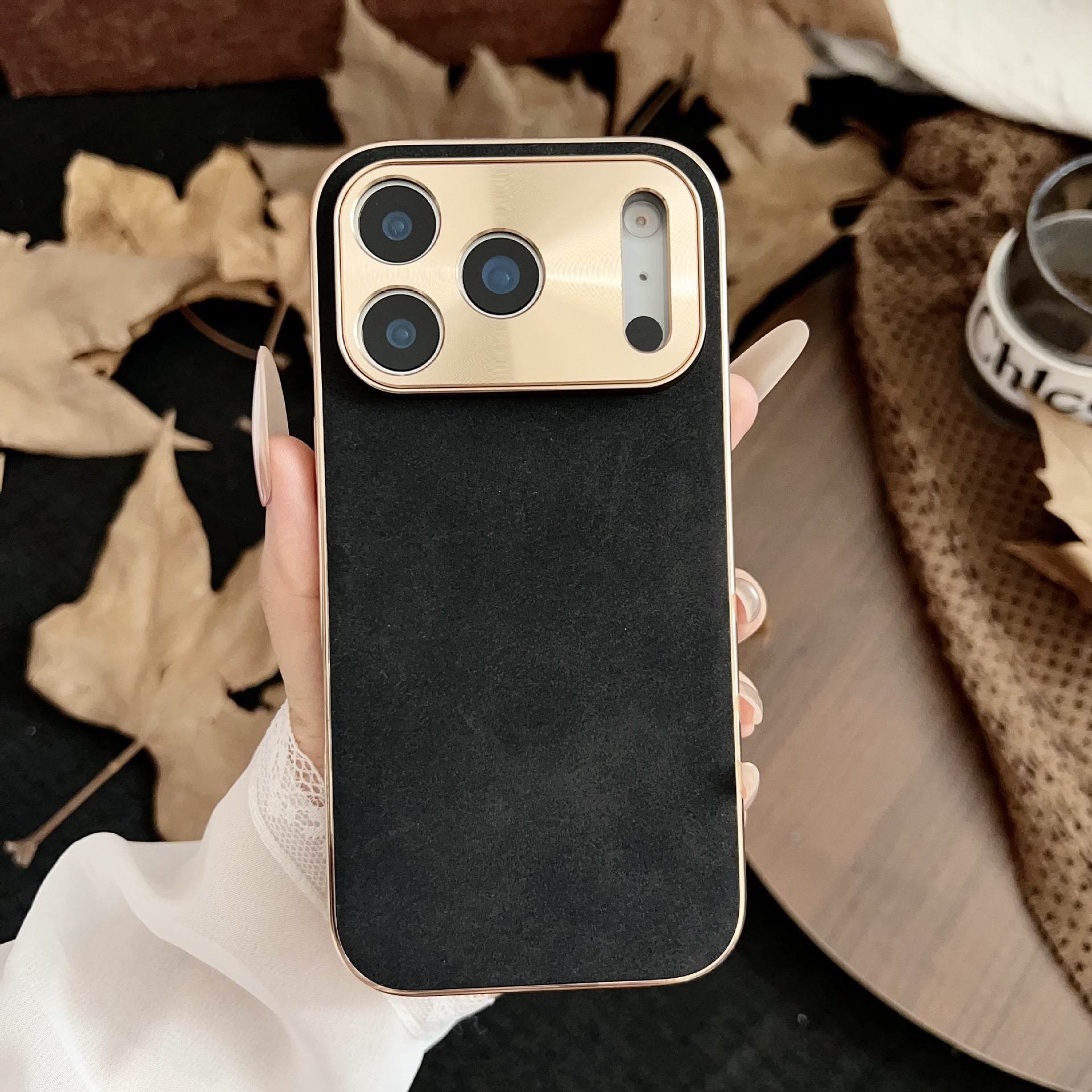Electroplated Metal Fine Hole Lens iPhone Case