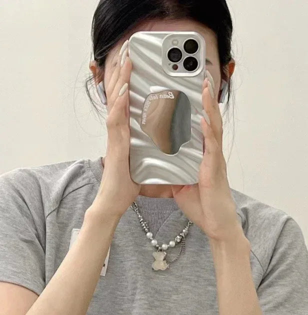wave-pattern-geometric-mirror-huawei-case - Viexta
