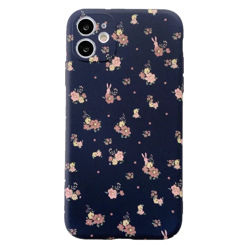 White Fragmented Flower iPhone Case - Viexta