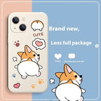 Corgi Cartoon Silicone Soft Cover iPhone Case - Viexta