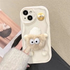 cartoon-cute-plush-hat-doll-iphone-case - Viexta