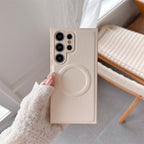 Plain Leather Magnetic Samsung Phone Case