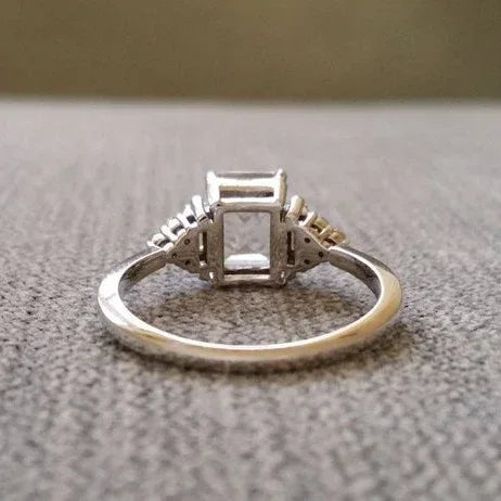 White Zircon Wedding Princess Love Ring - Viexta