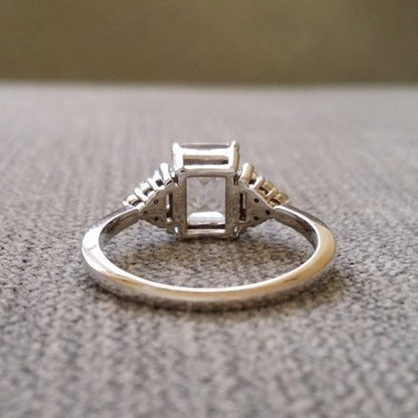 White Zircon Wedding Princess Love Ring