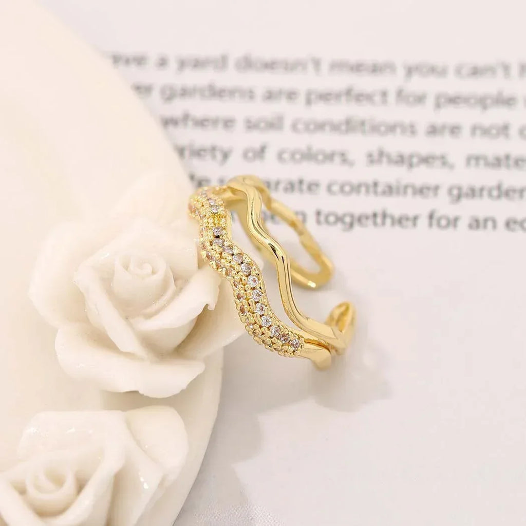 Double Layer Zircon Ring - Viexta