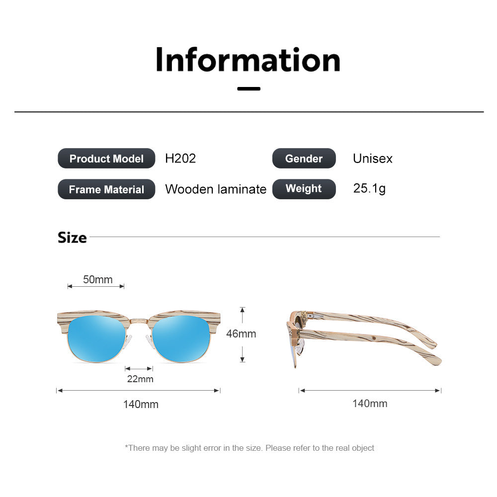 Semi-rimless Men's And Women's Polarized Sunglasses UV400