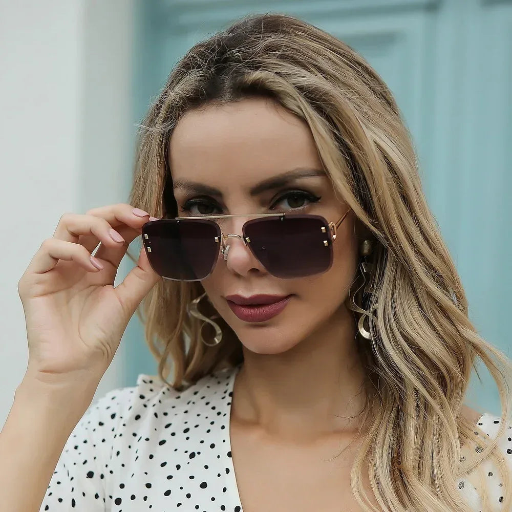 Fashion Simple Retro Square Sunglasses - Viexta