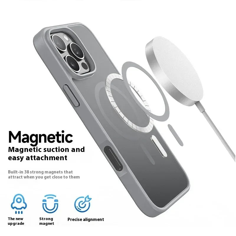 Magnetic Sense Full Cover Transparent iPhone Case - Viexta