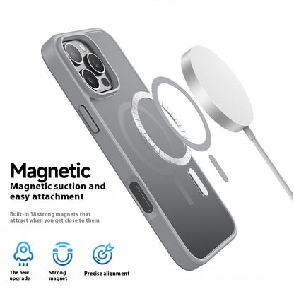 Magnetic Sense Full Cover Transparent iPhone Case