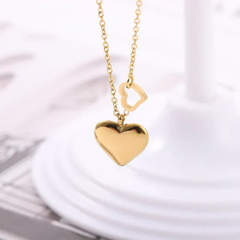 Peach Heart Titanium Neckwear - Viexta