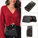 litchi-pattern-card-holder-iphone-case - Viexta
