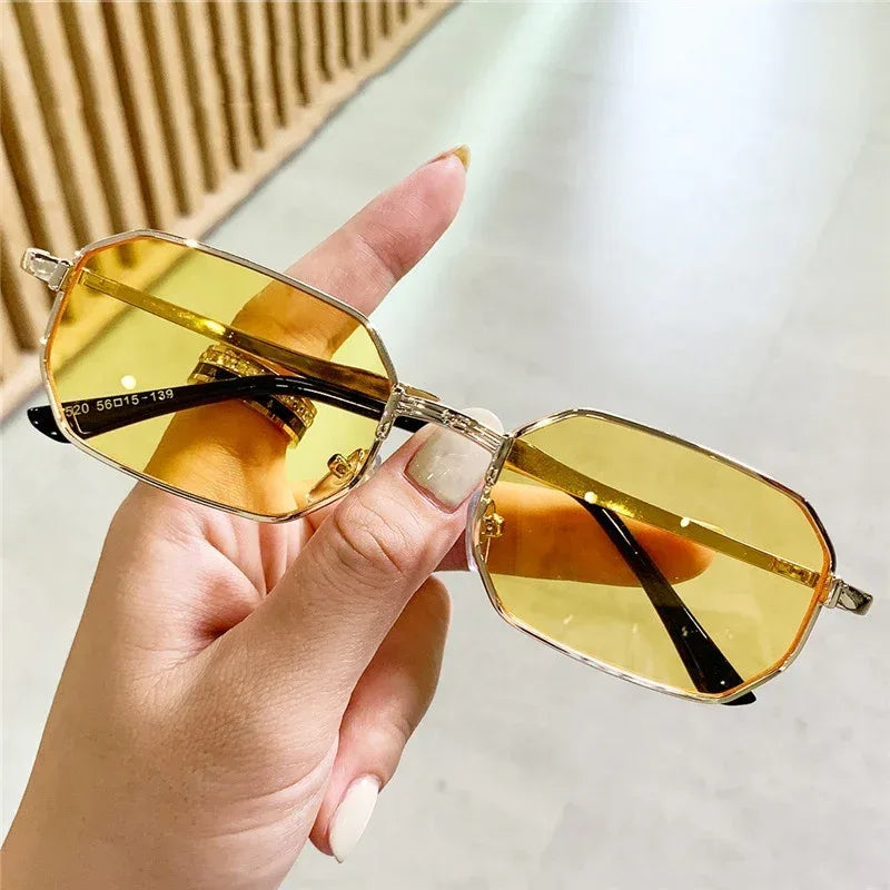 polygon-metal-sun-glasses - Viexta