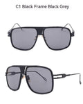 vintage-with-large-rims-metal-gradient-sunglasses - Viexta