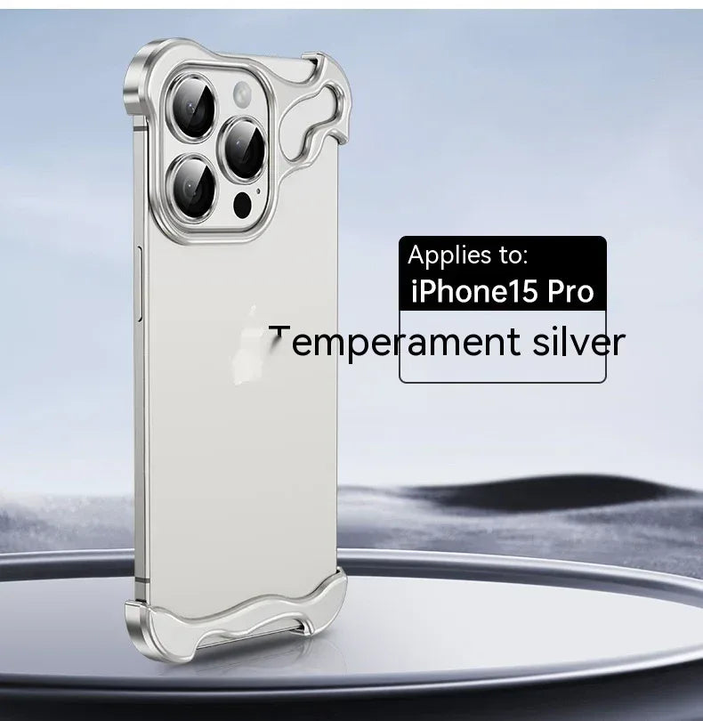 Metal Corner Pad Anti-fall Frameless Anti-fall Protective Cover for iPhone case - Viexta