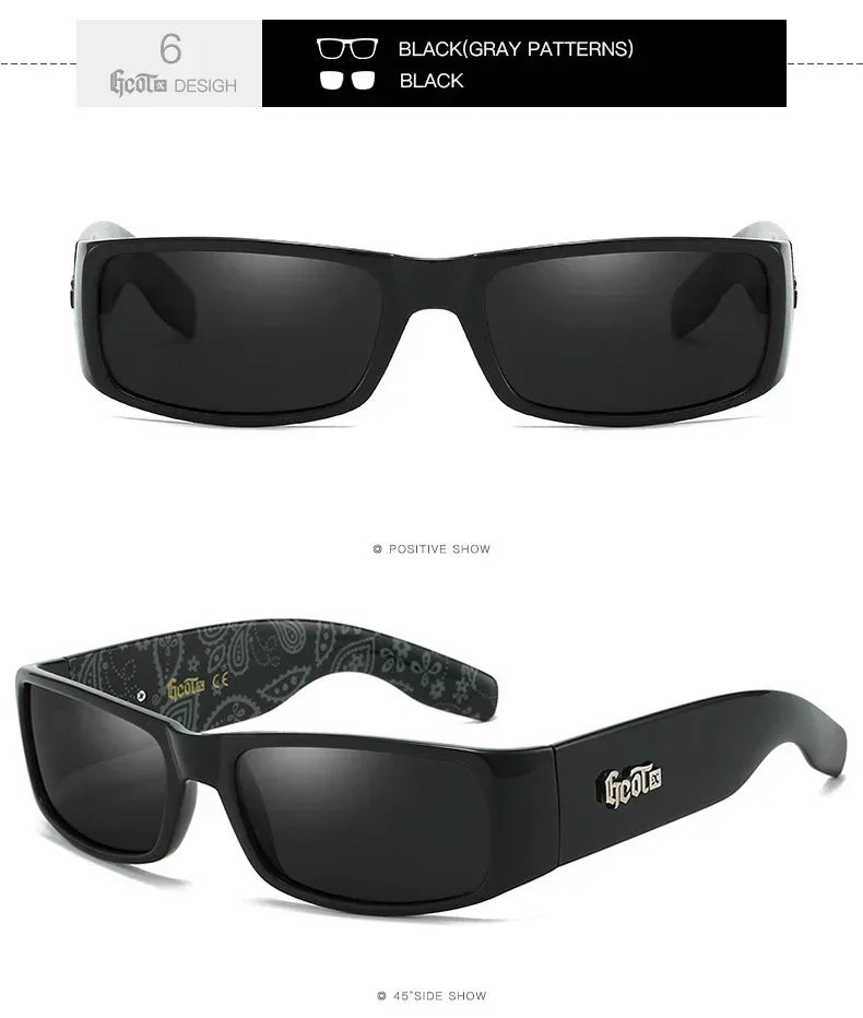 Plaid Hip Hop Fashion West Coast Polarized Sunglasses - Viexta