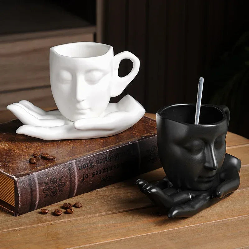 High Temperature Ceramic Creative Abstract Art Hand Fragrance Coffee Cup - Viexta