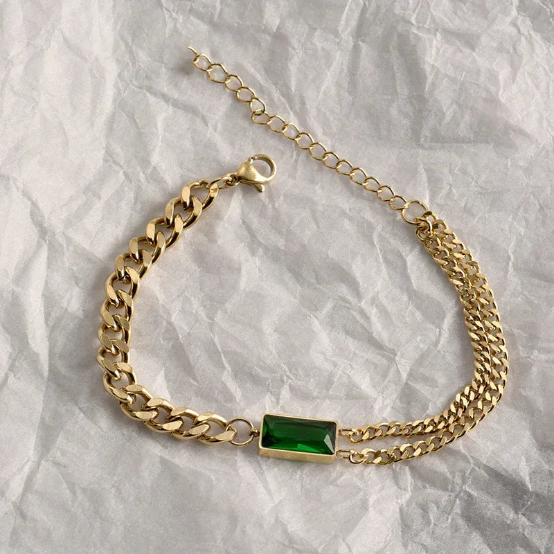 Women's Niche Design Emerald Bracelet - Viexta