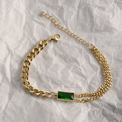 Women's Niche Design Emerald Bracelet