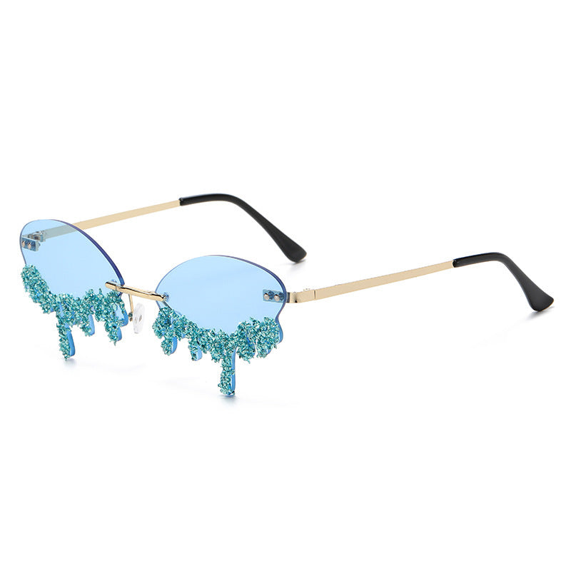 Cross-border Tears Diamond Studded Sunglasses