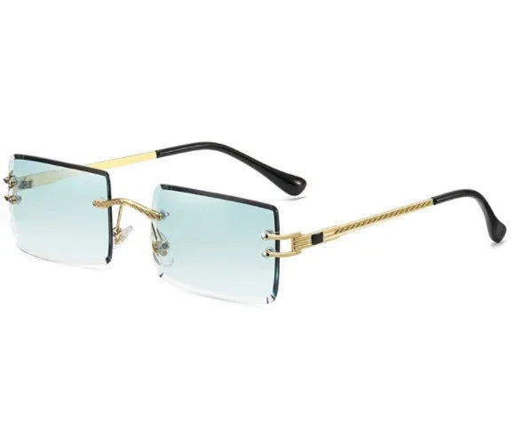 Crystal Faceted Small Square Sunglasses - Viexta