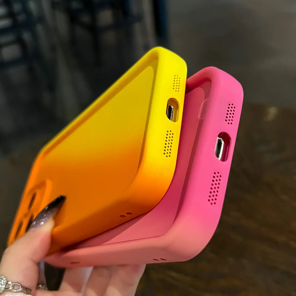 Oblique Stitching Gradient iPhone Case - Viexta