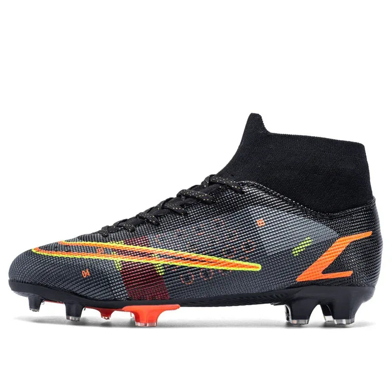 Football Boots Men's High Top AG Spike Sneakers - Viexta