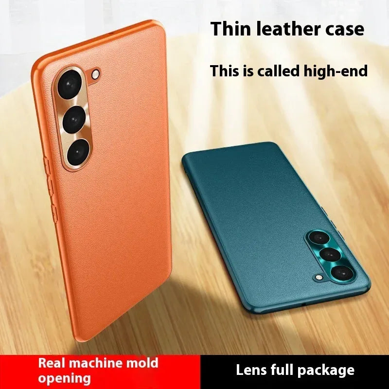 leather-samsung-metal-lens-phone-case - Viexta