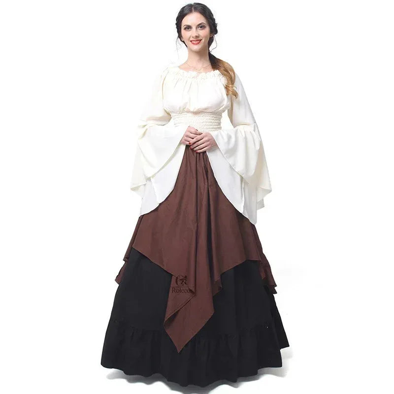 American Medieval Long Sleeve Gown - Viexta