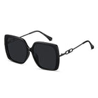 Large Framed Metal Polarized Sunglasses - Viexta