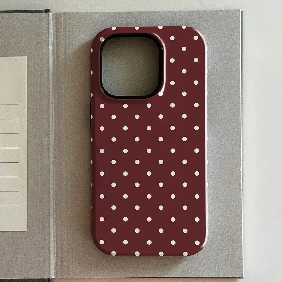 Red Polka-dot iPhone Case - Viexta