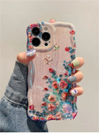 Silicone Drop-resistant Oil Painting Flower iPhone Case - Viexta