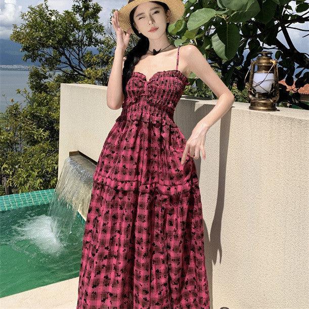Beautiful Waist-tight Sling Dress - Viexta