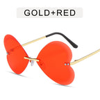 Retro Trend Love Metal Sunglasses