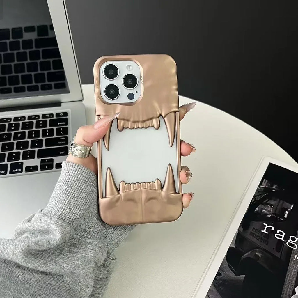 Creative Hollow Tiger Tooth iPhone Case - Viexta