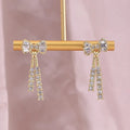 Bow Shaped Diamond Crystal Earrings - Viexta