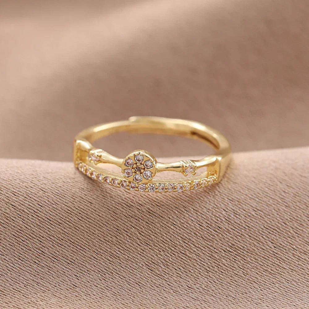 Double Layer Zircon Ring - Viexta