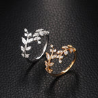 Adjustable18k Leaf Ring