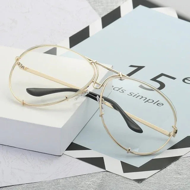 Women's Fashion Lens Sunglasses Gradient Color - Viexta