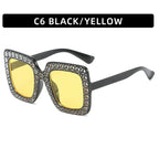large-square-frame-with-rhinestones-sunglasses - Viexta