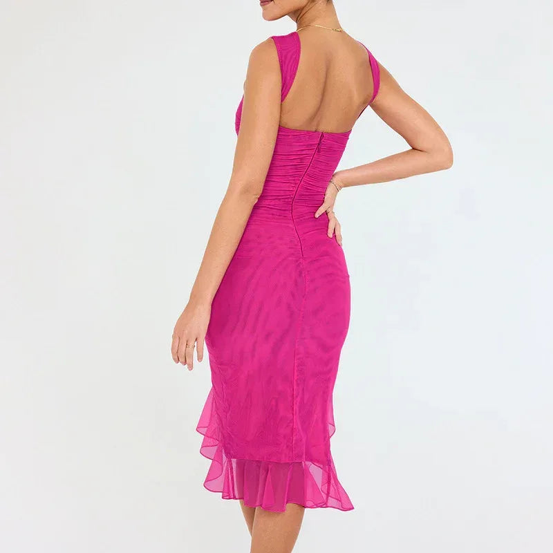 Summer Slim Skinny Sleeveless Dress - Viexta