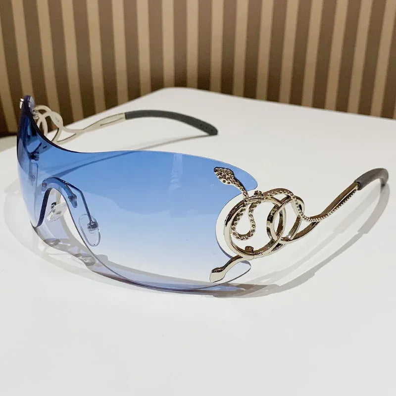 Lingsnake Metal Frameless Lux Sunglasses - Viexta