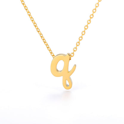 Small Letter Hollow Stainless Necklace