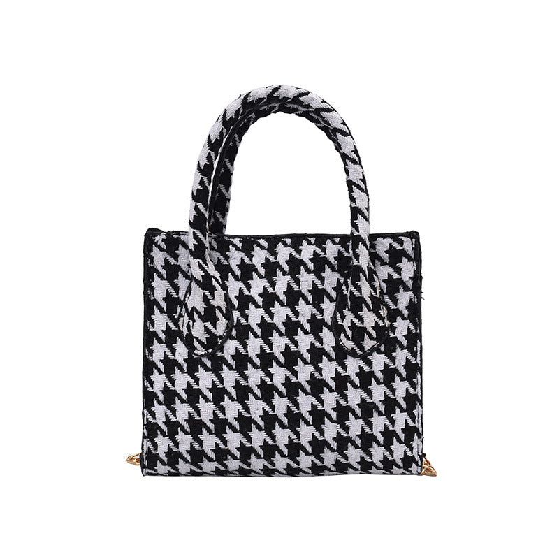 Houndstooth Chain Trendy One-shoulder Bag