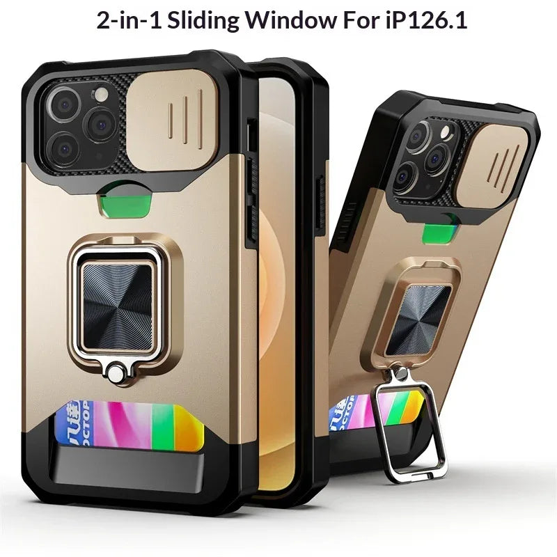 Sliding-window Card-insert iPhone Cases - Viexta