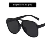 womens-fashion-retro-double-beam-large-rim-sunglasses - Viexta