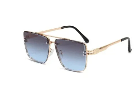 Metal Double Beam Sunglasses - Viexta