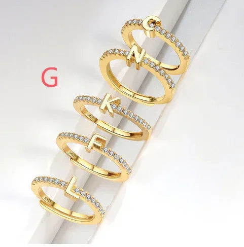 s925-sterling-silver-micro-inlaid-letters-ring - Viexta