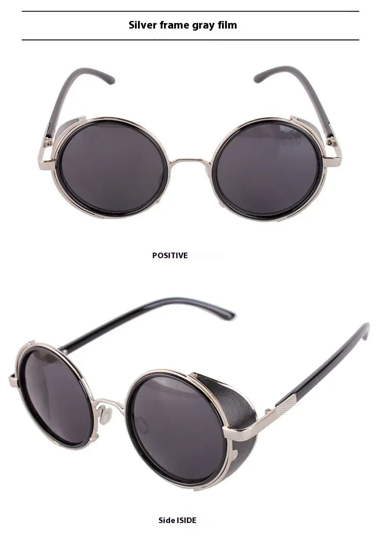 round-retro-uv-protection-sunglasses - Viexta