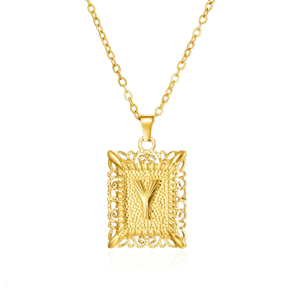stainless-steel-initial-necklace - Viexta