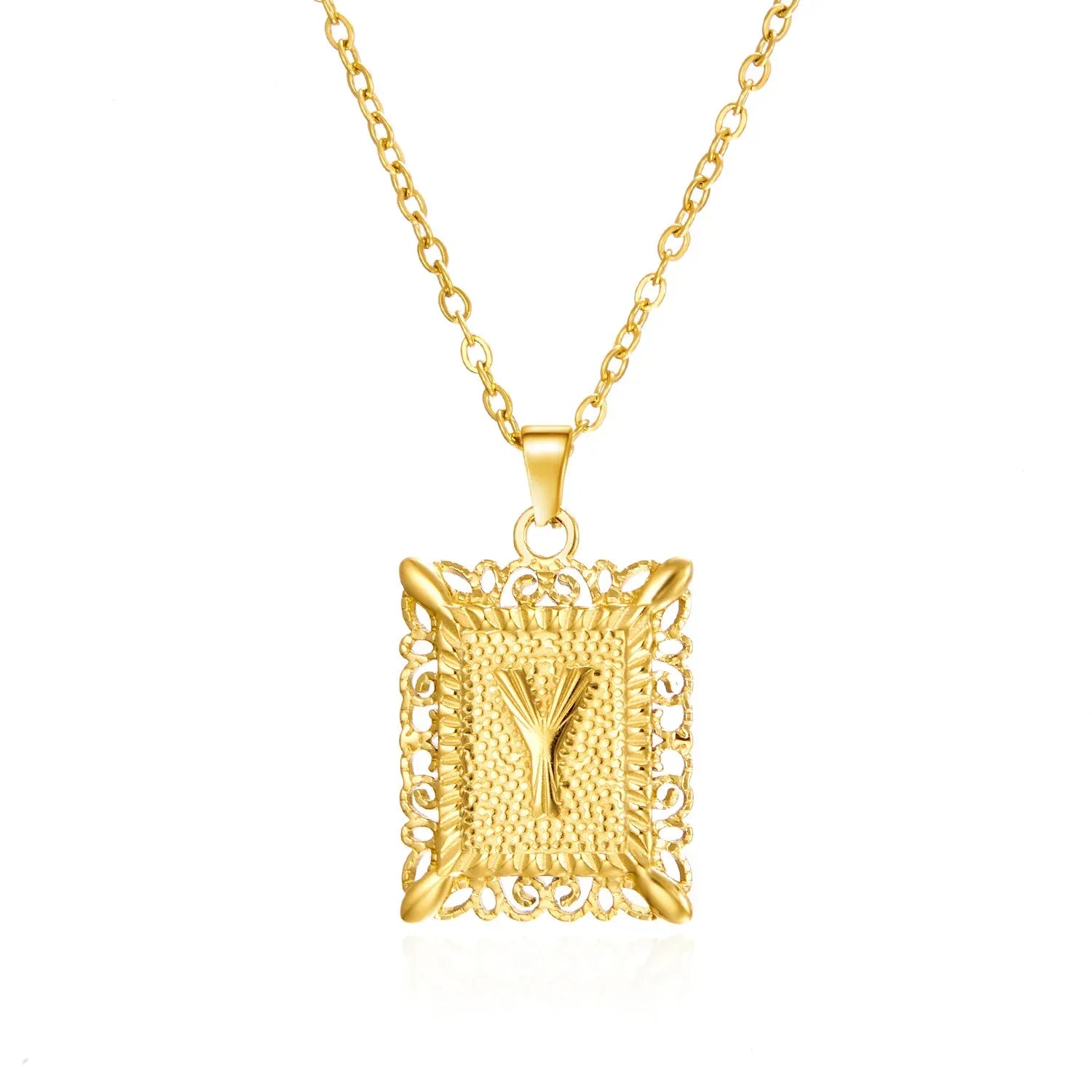stainless-steel-initial-necklace - Viexta